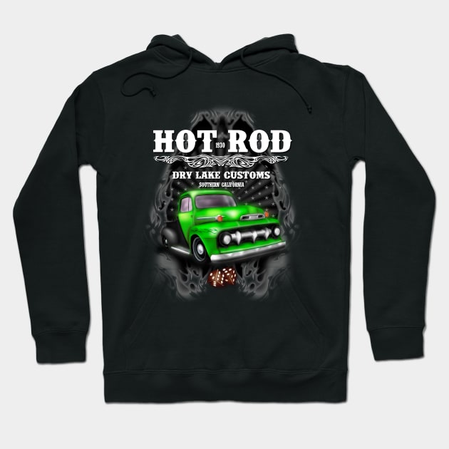 Hot Rod Custom Vintage Truck Hoodie by hardtbonez